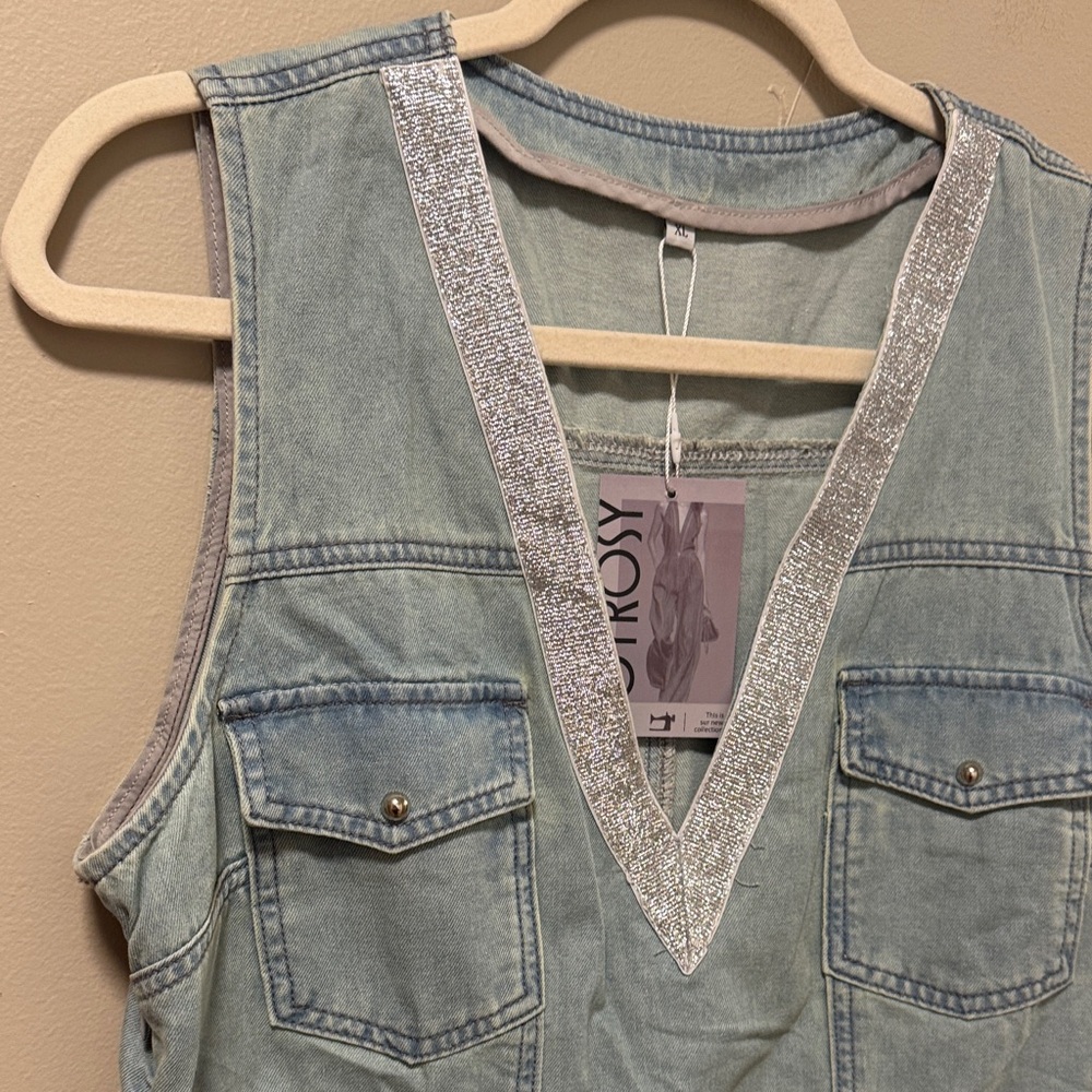 Denim Fringe Dress - Picture 3 of 7